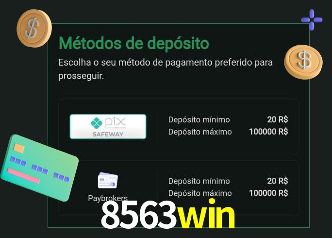 O cassino 8563win oferece uma grande variedade de métodos de pagamento
